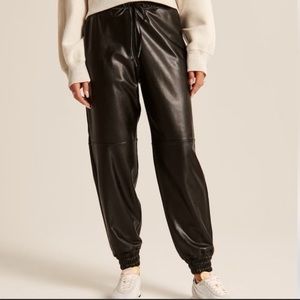 Abercrombie & Fitch Vegan Leather Joggers
